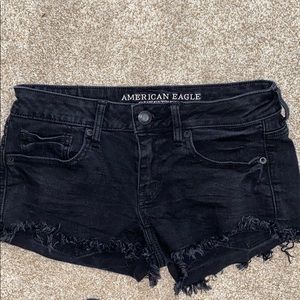 American Eagle low rise shortie black
